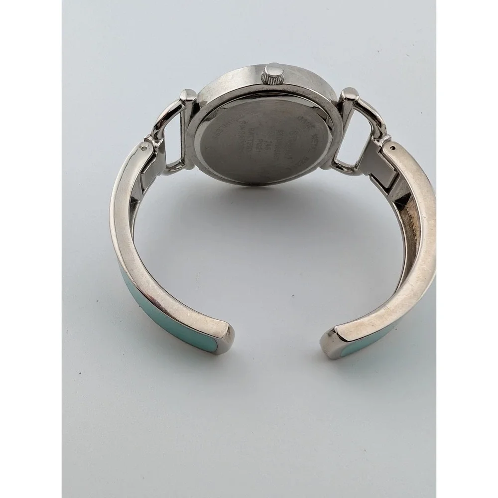 Studio‎ Time Watch Women 35mm Case Blue Enamel Cuff Band- New Battery